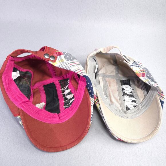 2 Jamont Flat Newsboy Caps Patchwork Multi Color Adjustable Cotton Cabbie - Picture 9 of 12